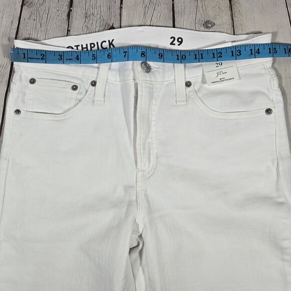 J. Crew 9" mid-rise toothpick‎ jean in white 29 NWT - Picture 10 of 11